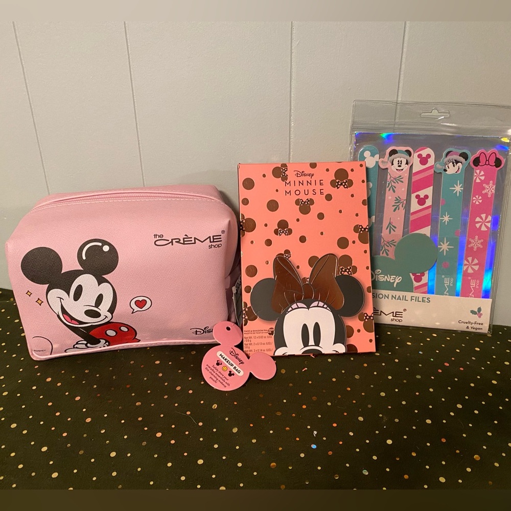 NWT Disney Minnie Mickey Mouse Cosmetic Items